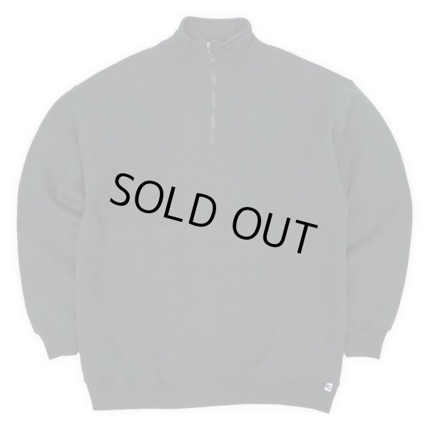 画像1: 90-00s RUSSELL ハーフジップ ブランクスウェット “BLACK / USA COMPONENTS” (1)