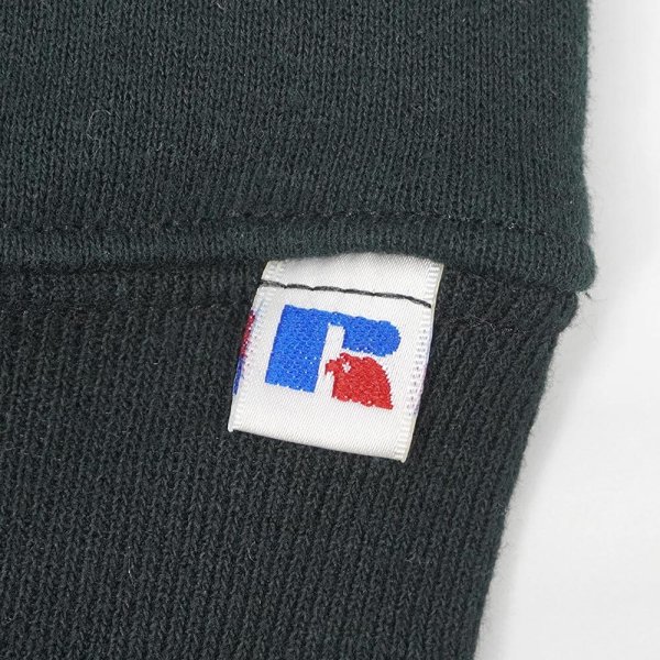 画像3: 90-00s RUSSELL ハーフジップ ブランクスウェット “BLACK / USA COMPONENTS” (3)