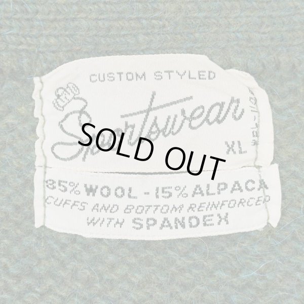 画像2: 60's Sportswear Vネック アルパカニット "size XL" (2)