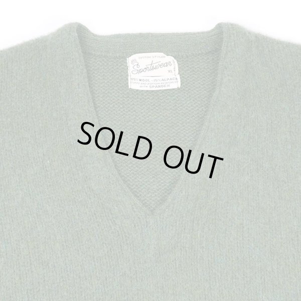 画像3: 60's Sportswear Vネック アルパカニット "size XL" (3)