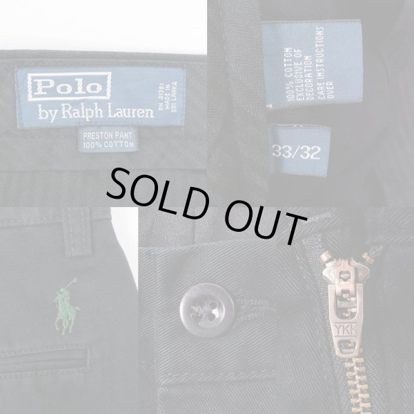 画像3: 00's Polo Ralph Lauren チノトラウザー "BLACK / PRESTON PANT" (3)