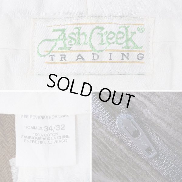 画像4: 90's Ash Creek 3タック 太畝コーデュロイトラウザー "DEADSTOCK / W34 L32" (4)