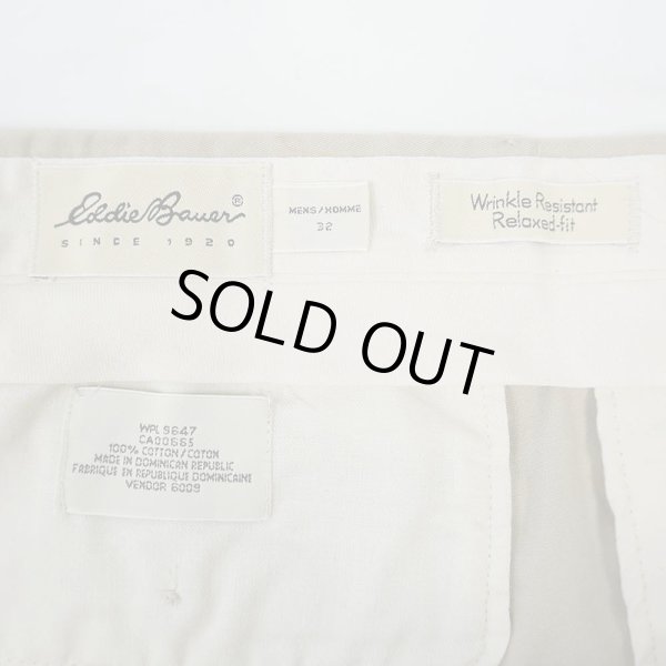 画像3: 90-00's Eddie Bauer 2タック チノトラウザー "白タグ / W32" (3)