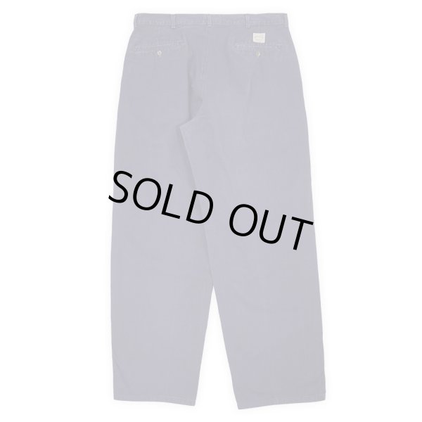 画像2: Early 90's Polo Ralph Lauren 2タック チノトラウザ― "MADE IN USA / NAVY" (2)