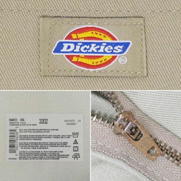 画像3: 90's Dickies ダブルニーワークパンツ "KHAKI / MADE IN USA" (3)