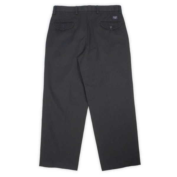 画像2: Early 00's DOCKERS 2タック チノトラウザー "BLACK / W32 L30" (2)