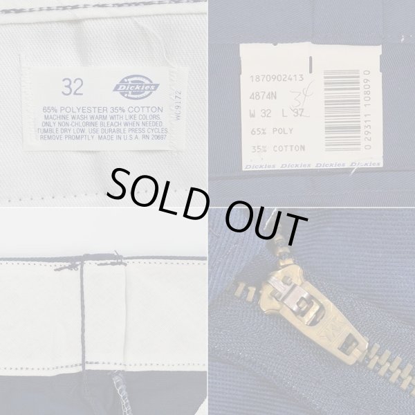 画像4: 80's Dickies 874 ワークパンツ "NAVY / MADE IN USA / DEADSTOCK" (4)