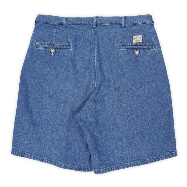 画像1: 80-90's Polo Ralph Lauren 2タック デニムショーツ "POLO DENIM / MADE IN USA" (1)
