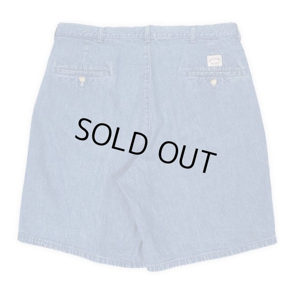 画像1: 80-90's Polo Ralph Lauren 2タック デニムショーツ "POLO DENIM / MADE IN USA" (1)
