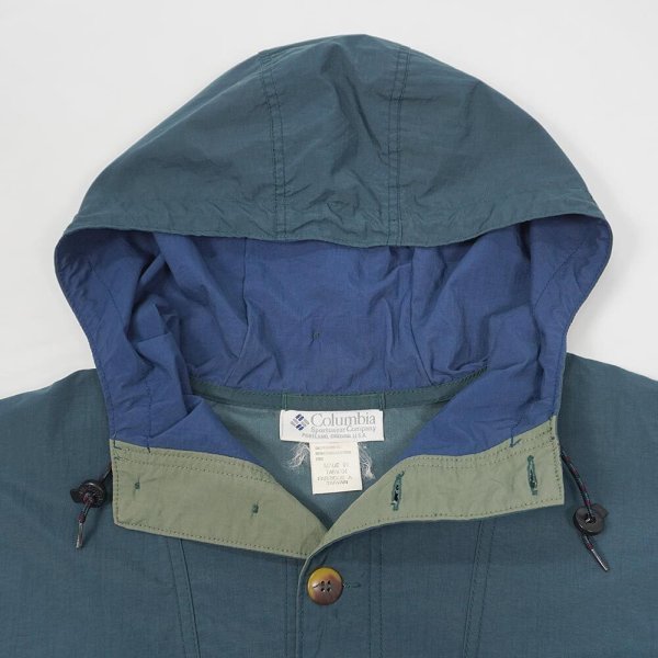 画像4: 90's Columbia コットンウッドプルオーバー "BLUE GREEN" (4)
