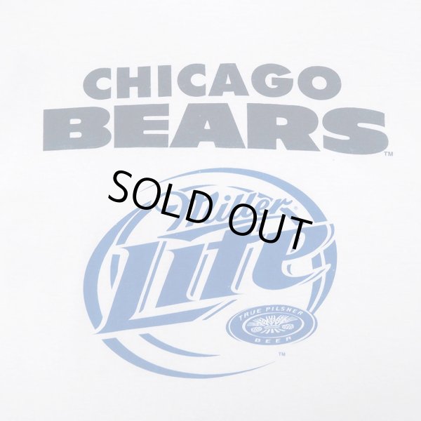 画像2: Early 00's Miller Lite × CHICAGO BEARS ロゴプリントTシャツ "DEADSTOCK" (2)
