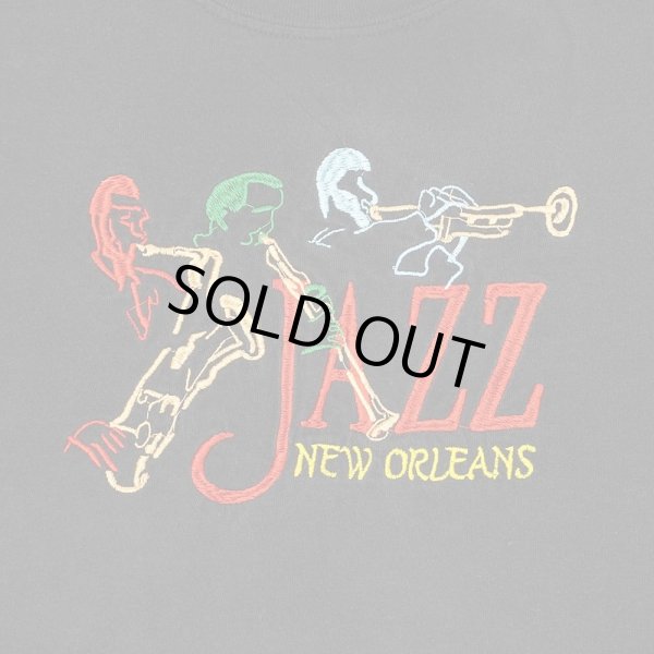 画像2: 00's JAZZ NEW ORLEANS ロゴ刺繍Tシャツ (2)