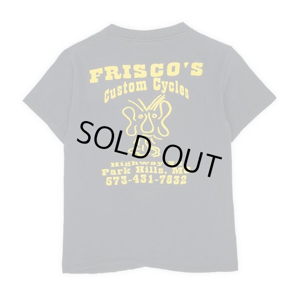 画像2: 90's FRISCO'S Custum Cycles 両面プリントTシャツ "MADE IN USA / BROCKUM Body" (2)