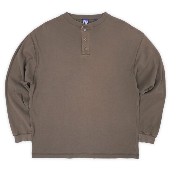 画像1: 90's OLD GAP ヘンリーネックカットソー (1)