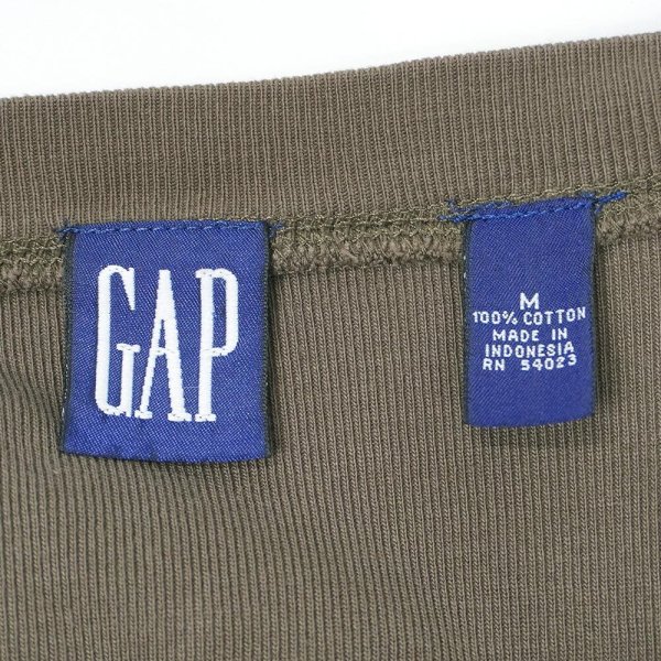 画像2: 90's OLD GAP ヘンリーネックカットソー (2)