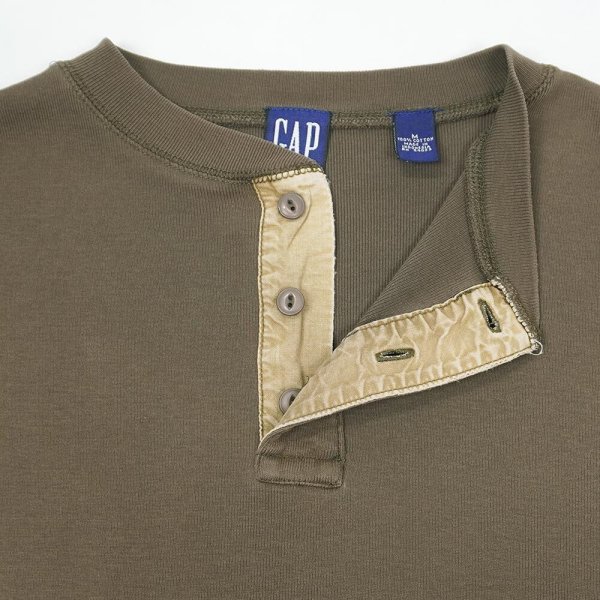 画像3: 90's OLD GAP ヘンリーネックカットソー (3)