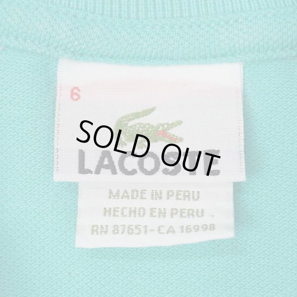 画像2: 90's LACOSTE ポロシャツ “DESIGNED IN FRANCE / TURQUOISE BLUE” (2)