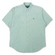 画像1: 90's Polo Ralph Lauren S/S ボタンダウンシャツ “BLAIRE / 格子チェック柄 / GREEN” (1)