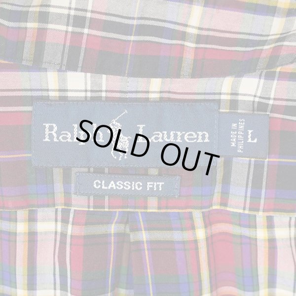 画像2: 00's Polo Ralph Lauren S/S ボタンダウンシャツ "CLASSIC FIT / BLACK BASE" (2)