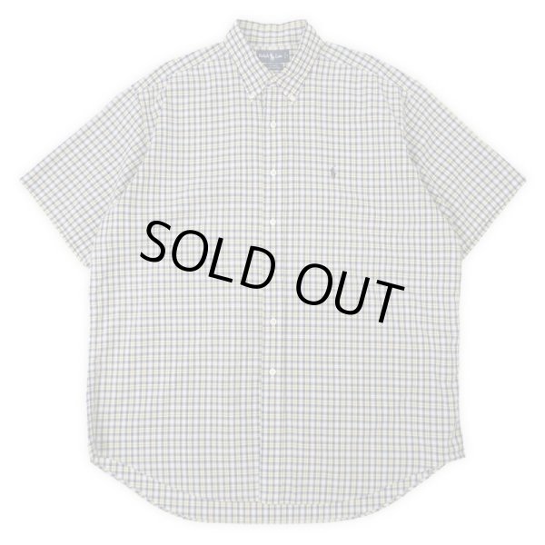 画像1: 90's Polo Ralph Lauren S/S ボタンダウンシャツ "BLAKE / NAVY Plaid" (1)
