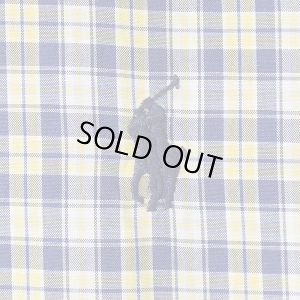 画像4: 90's Polo Ralph Lauren S/S ボタンダウンシャツ "BLAKE / NAVY Plaid" (4)
