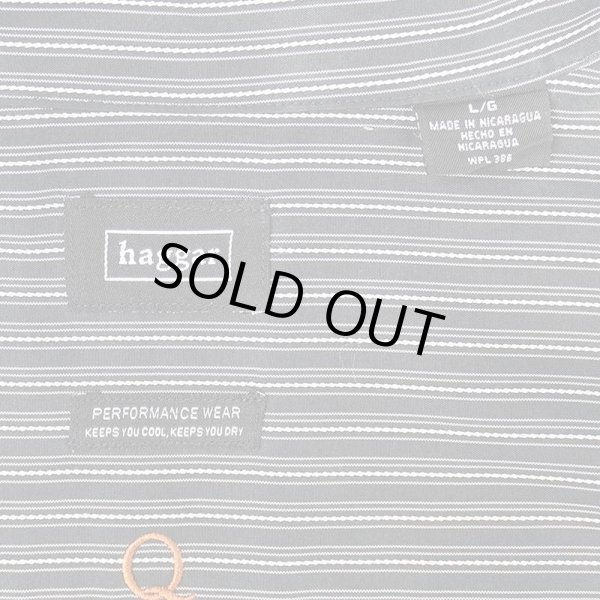 画像2: 00's haggar S/S マルチストライプ柄 オープンカラーシャツ (2)