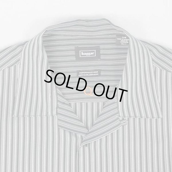 画像3: 00's haggar S/S マルチストライプ柄 オープンカラーシャツ (3)