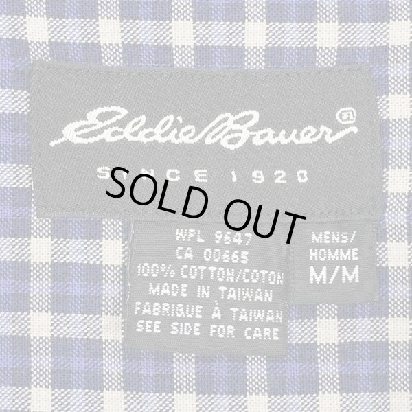 画像2: 00's Eddie Bauer ボタンダウンシャツ “Navy Plaid” (2)