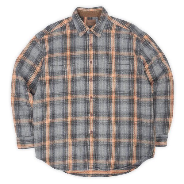画像1: 90's ST JOHN'S BAY ヘビーネルシャツ “Gray base ombre plaid” (1)