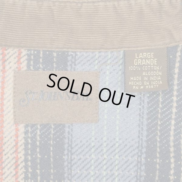 画像2: 90's ST JOHN'S BAY ヘビーネルシャツ “Gray base ombre plaid” (2)