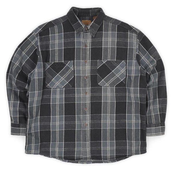 画像1: Late 90's ST JOHN'S BAY ヘビーネルシャツ "Black Plaid / US COMPONENTS" (1)