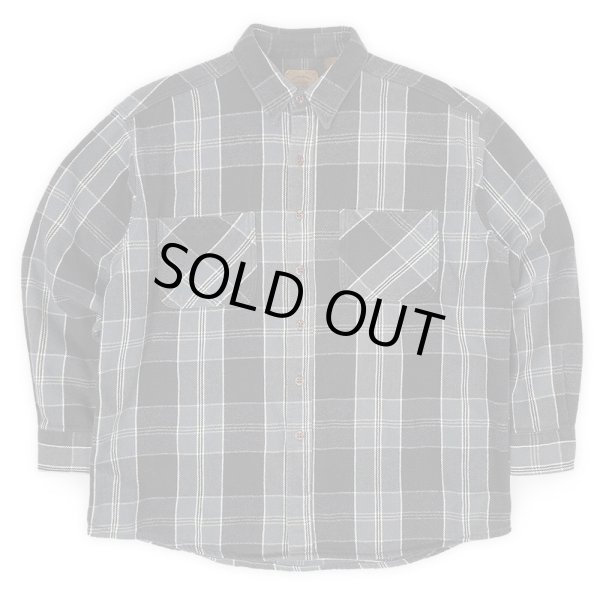 画像1: Late 90's ST JOHN'S BAY ヘビーネルシャツ "Black Plaid / US COMPONENTS" (1)