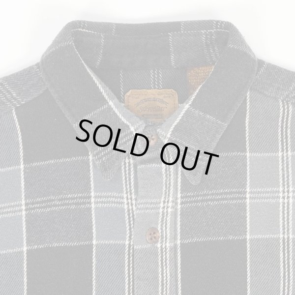 画像3: Late 90's ST JOHN'S BAY ヘビーネルシャツ "Black Plaid / US COMPONENTS" (3)