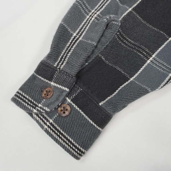 画像4: Late 90's ST JOHN'S BAY ヘビーネルシャツ "Black Plaid / US COMPONENTS" (4)