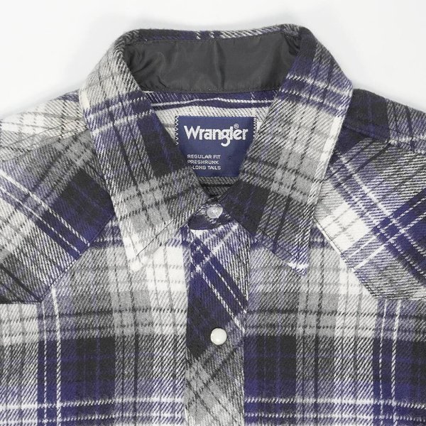 画像3: 90's Wrangler 70268MW ヘビーネル ウエスタンシャツ "DEADSTOCK" (3)