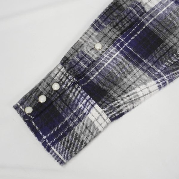 画像4: 90's Wrangler 70268MW ヘビーネル ウエスタンシャツ "DEADSTOCK" (4)