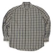 画像1: 00's Eddie Buaer フランネル ボタンダウンシャツ "Black Plaid" (1)