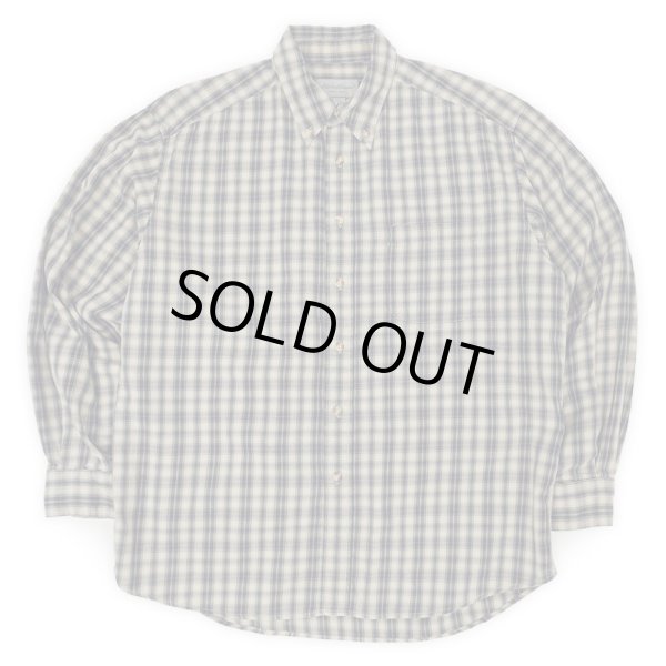 画像1: 00's Eddie Buaer フランネル ボタンダウンシャツ "Black Plaid" (1)
