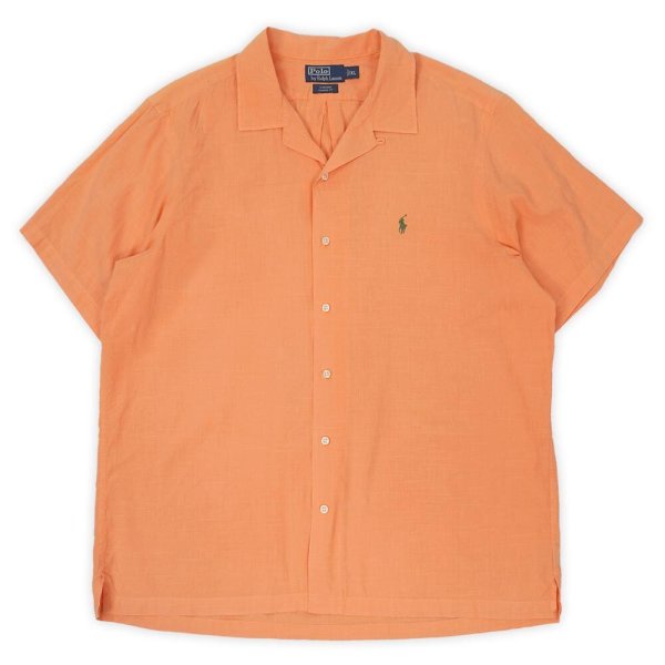 画像1: 90's Polo Ralph Lauren S/S オープンカラーシャツ "CURHAM / LINEN×COTTON" (1)