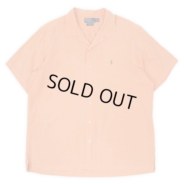 画像1: 90's Polo Ralph Lauren S/S オープンカラーシャツ "CURHAM / LINEN×COTTON" (1)
