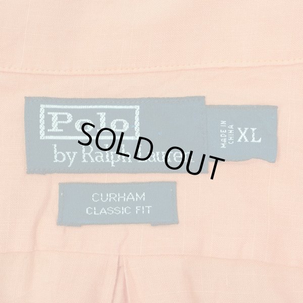 画像2: 90's Polo Ralph Lauren S/S オープンカラーシャツ "CURHAM / LINEN×COTTON" (2)