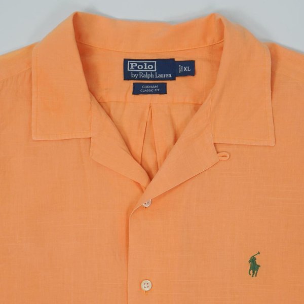 画像3: 90's Polo Ralph Lauren S/S オープンカラーシャツ "CURHAM / LINEN×COTTON" (3)