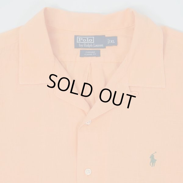 画像3: 90's Polo Ralph Lauren S/S オープンカラーシャツ "CURHAM / LINEN×COTTON" (3)