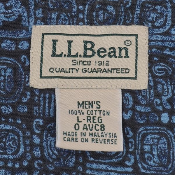 画像2: 00's L.L.Bean S/S 総柄 オープンカラーシャツ 【7】 (2)