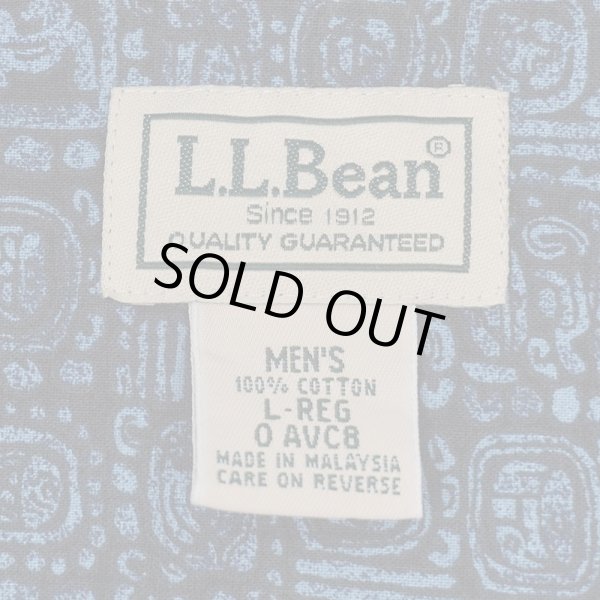 画像2: 00's L.L.Bean S/S 総柄 オープンカラーシャツ 【7】 (2)