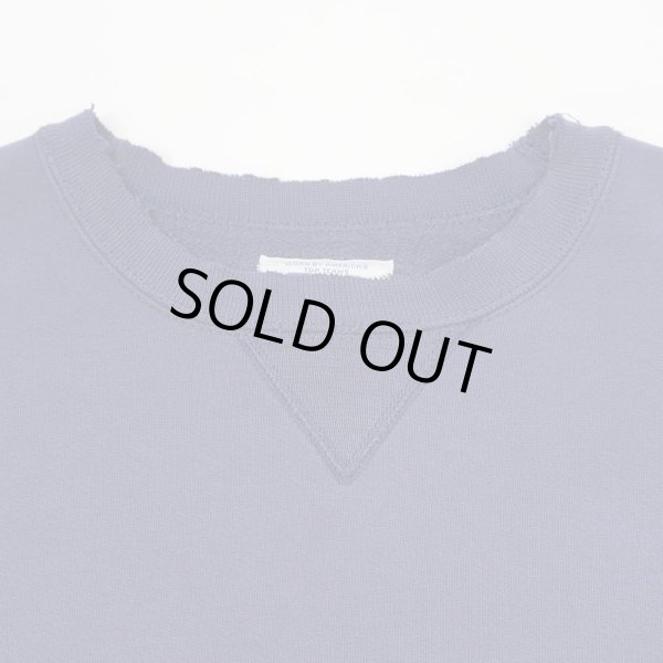 画像4: 90's RUSSELL リバースウィーブタイプ ブランクスウェット "FADE NAVY / MADE IN USA" (4)