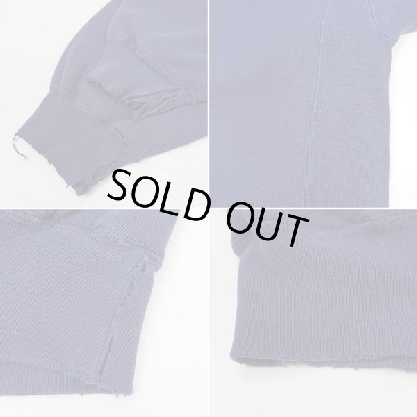 画像5: 90's RUSSELL リバースウィーブタイプ ブランクスウェット "FADE NAVY / MADE IN USA" (5)