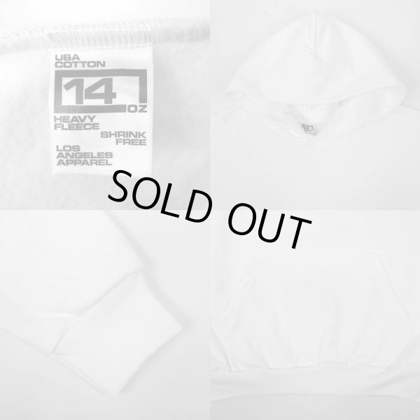 画像3: LOS ANGELES APPAREL 14oz. HEAVY FLEECE HOODED PULLOVER SWEATSHIRT “WHITE” (3)