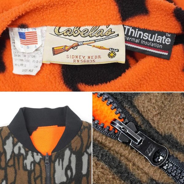 画像3: 80's Cabela's リバーシブルフリースベスト "MADE IN USA" (3)