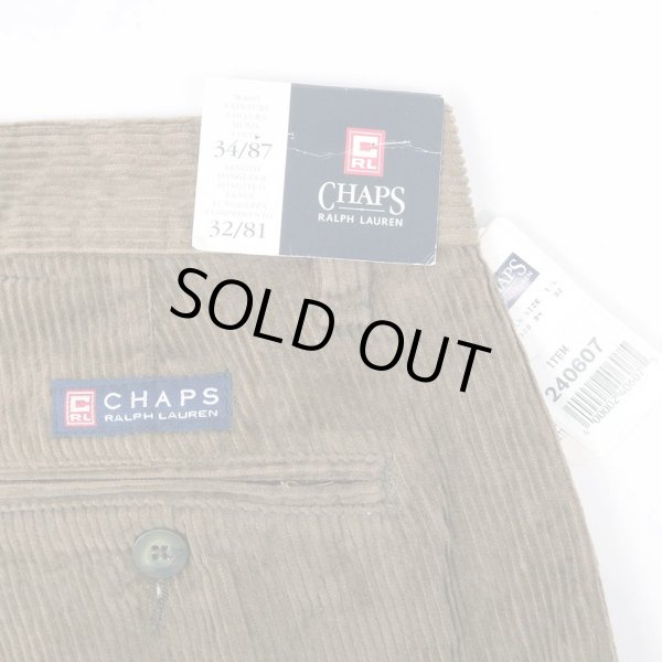 画像3: 90's CHAPS Ralph Lauren 2タック 太畝コーデュロイパンツ "DEADSTOCK / W34 L32" (3)